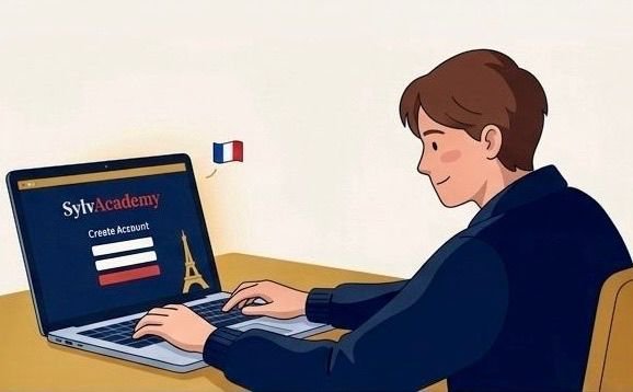 Étudiant créant un compte SylvAcademy